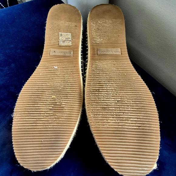 Karl Lagerfeld Navy and White Striped Embellished Espadrilles - Picture 4 of 4